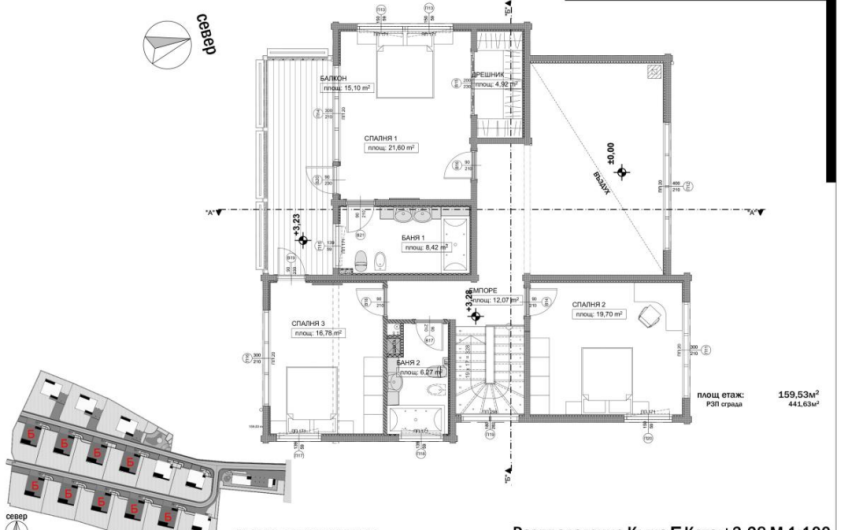 New ECOLOGICAL HOUSE furnished with new Italian furniture in Boyana