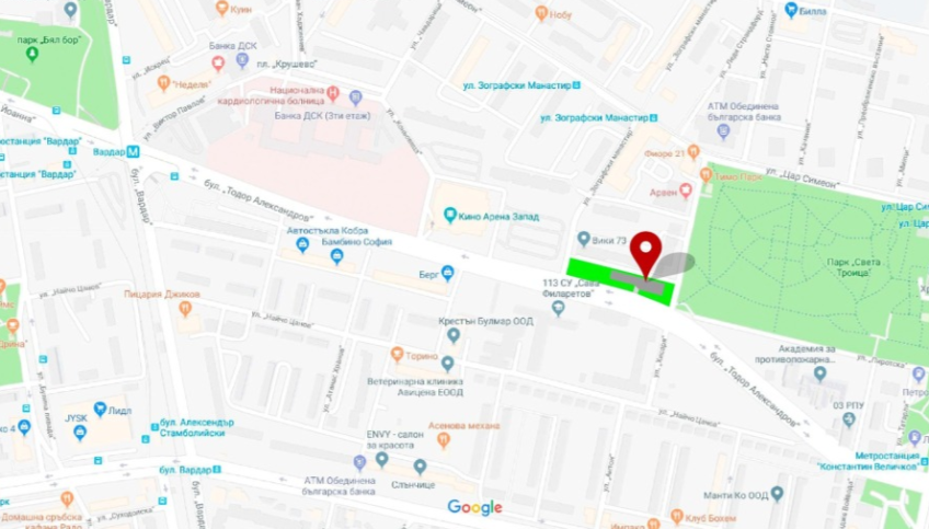 Парцел 2160м2 за административна сграда Бул. Тодор Александров център